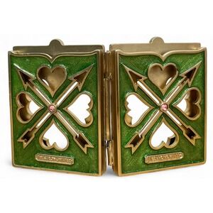 Jay Strongwater Folding Travel Double Frame Swarovski Crystals